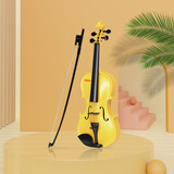 BAOLI宝丽小提琴玩具男女孩初学者音乐启蒙仿真道具宝宝儿童3-6岁乐器 黄色