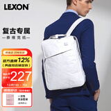 乐上（LEXON）双肩包14英寸笔记本电脑包书包泰维克纸环保旅行包时尚背包白色
