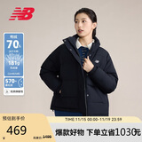 NEW BALANCE 短款鸭绒羽绒服女款简约百搭舒适保暖外套AWJ43350 BK L 