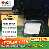 公牛（BULL）LED投光灯户外庭院工厂园林灯露营灯 IP65防水等级100W-6500K白光