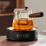 忆壶茶（YIHUTEA） 茶壶玻璃泡茶壶侧把过滤煮茶壶加厚耐热电陶炉烧水壶养生煮茶器 700ML壶+1300W黑炉