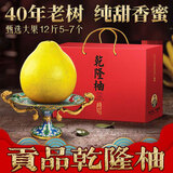 趣觅鲜正宗容县沙田柚产地直发广西特产纯甜无酸老树白肉柚子新鲜水果 12斤精品乾隆柚5-6个礼盒装