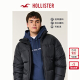 HOLLISTER24冬款美式保暖立领厚夹克棉服外套男装332-4106 黑色 S (175/92A)