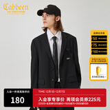 卡宾男装条纹休闲西服23秋新款LOGO章仔外套商场同款B2233133005 煤黑色01 XL /52/180