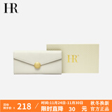 HR赫莲娜女包钱包女长款真皮轻奢牛皮钱夹子时尚女士手拿包礼盒装 白色