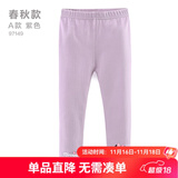 迪士尼女童打底裤春秋儿童裤子25洋气新款外穿秋装中大童长裤童装 【春秋A款】蕾丝边 紫色 97149 120