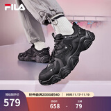 FILA 斐乐猫爪鞋4代女鞋老爹鞋情侣运动鞋复古时尚休闲鞋网面透气 【男款】黑-BK 43