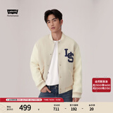 Levi's李维斯男士3M新雪丽美式高街休闲插肩宽松棒球外套 米色 L