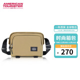 美旅箱包单肩斜挎包时尚休闲通勤挎包旅行包腰包NM2 卡其色