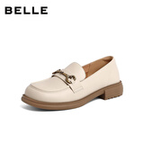 百丽2025新款马衔扣乐福女百搭单鞋Z3B1DAA5 米白 40