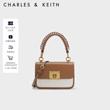 CHARLES&KEITH复古编织拎手提包斜挎包单肩包包女包生日礼物CK2-50781528 Multi综合色 S