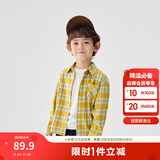 巴拉巴拉童装儿童衬衫2025女童男童上衣格纹衬衣春装亲子百搭209125102201