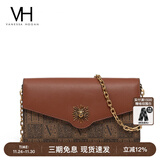 VANESSA HOGAN VH女包太阳神系列贝伦信封包轻奢斜挎包链条包生日礼物送女友 棕色