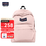 JANSPORT杰斯伯书包轻便双肩包男女旅行包简约背包电脑包学生校园 4QUE7N8蜜蜡粉-侧袋+隔层