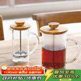 HARIO法压壶耐热玻璃橄榄木咖啡壶茶壶日本原装进口THW