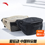 安踏腰包男女通用休闲跑步轻便简约斜挎包多功能工具包单肩运动包 【店长主推】黑色-1 均码