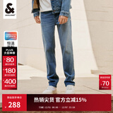 杰克·琼斯（JACK&JONES）男装四季恒温弹力柔软舒适903直筒牛仔裤男潮流百搭裤子品牌男裤 086中蓝牛仔 宽松直筒，卡码拍小 31 175 W31/L30
