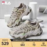 FILA斐乐女鞋休闲鞋鱼刺二代老爹鞋运动鞋增高厚底慢跑鞋SOFIA Ⅱ 银云/羽毛灰-SF 37.5