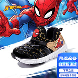 迪士尼童鞋冬季男童毛毛虫鞋二棉套脚运动鞋DM1101S黑金32码