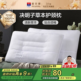 富安娜京爆 枕头芯颈椎枕芯决明子成人枕头两只深度睡眠枕一对装74*48cm