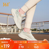 361°运动鞋女秋冬网布健身轻便休闲厚底缓震通勤跑步鞋子682232210-1