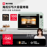 海氏（Hauswirt）S75电烤箱家商两用烘焙超级大容量多功能平炉发酵箱国家补贴 湖水绿 75L