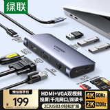 绿联Type-C扩展坞USB-C雷电4拓展坞HDMI网线转接头PD快充充电器分线器读卡通用苹果Mac电脑笔记本iPad