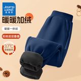 真维斯（Jeanswest）儿童裤子冬季2025新款中大童时尚卫裤男女童加绒保暖休闲运动裤冬 【奥粒绒单条装】藏蓝/J纯色 140