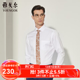 雅戈尔（YOUNGOR）长袖衬衫男DP免烫衬衫纯棉面料抗皱易打理新品 YLDP10171BJA白色 38
