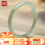 印象眸和田玉手镯美人条手镯叮当镯圆条玉镯子 手镯 57-58mm*1件（详询客服可挑选）