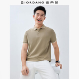 佐丹奴（Giordano）Polo衫男士蜂巢网眼珠地布男翻领上衣polo衫男短袖01011425