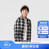 巴拉巴拉童装儿童衬衫2025女童男童上衣格纹衬衣春装亲子百搭209125102201