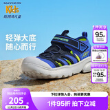 Skechers斯凯奇儿童包头凉鞋男童鞋夏季轻质防滑女大童大头沙滩鞋302969L 黑色/蓝色/柠檬色/BBLM 32