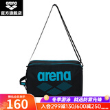 阿瑞娜（arena）男女 双层运动健身 游泳包游泳装备大容量单肩收纳包泳包 AMS3332黑色/浅蓝色（BKEM）