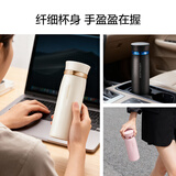 乐扣乐扣（LOCK&LOCK）菲特旋转盖轻量保温杯男女学生茶水杯子LHC4131IVY米白色450ml