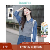 茵曼（INMAN）针织马甲女老钱风V领薄冬季学院风内搭毛衣 苍灰色 L