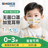 史迪克 儿童医用外科口罩0-3岁婴幼儿3-6岁宝宝口罩独立包装灭菌级 3D小象混合无菌独立装【0-3岁】