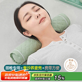 上梵蚕沙颈椎枕头荞麦壳蚕砂蚕屎枕头硬枕头圆柱圆枕头糖果枕