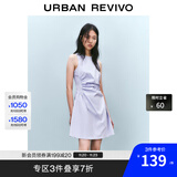 UR2025春季新款女摩登气质褶皱收腰显瘦无袖连衣裙UYY750030 淡紫 S