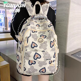 唐狮书包女大容量初中高中大学生背包时尚可爱双肩包女轻便旅游电脑包