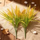 草木鲜生仿真麦穗稻谷水稻假花干花塑料花拍摄道具户外客厅摆放花盆栽