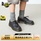 马丁博士（Dr.Martens）1461早秋舒适百搭通勤休闲入门款软皮黑色皮鞋单鞋 黑色 34