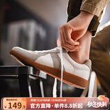 马登工装经典复古德训鞋男低帮休闲鞋潮流运动训练小白鞋平底男士板鞋 灰色 【通勤百搭/夏季阿甘男鞋】 38 (240mm) 女码