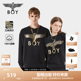 BOY LONDON【经典款】秋季情侣款上衣休闲百搭潮牌纯棉卫衣N03909 黑色 经典款 M