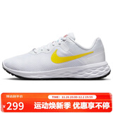 耐克NIKE马拉松跑步鞋女REVOLUTION 6 NEXT运动鞋DC3729-105白黄36