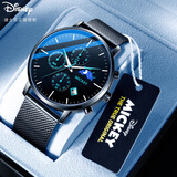 迪士尼（Disney）手表男个性潮流带日历石英表青少年中学生防水男士手表MK-12096B2