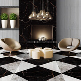 CIMIC 斯米克瓷砖玻化砖客厅卧室餐厅地脚线波打线过门石门槛石地砖 黑金石800x800【一片价,3片/箱】 整箱发货