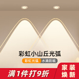 FLYPRO 网红彩虹射灯嵌入式小山丘超薄防眩led天花灯家用客厅筒灯洗墙灯 彩虹射灯-全白-自然4000k 7W-开孔7.5CM