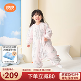 良良婴儿睡袋（新品）秋冬加厚款儿童睡袋新生儿分腿款四季通用防踢被 翩翩粉·厚夹棉-适合0-15℃ 2XL（建议身高100-115cm）