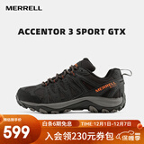 迈乐（Merrell）户外徒步鞋男女款ACCENTOR GTX/WP经典防水透气防滑耐磨登山鞋 J036741-GTX黑桔（男款） 41
